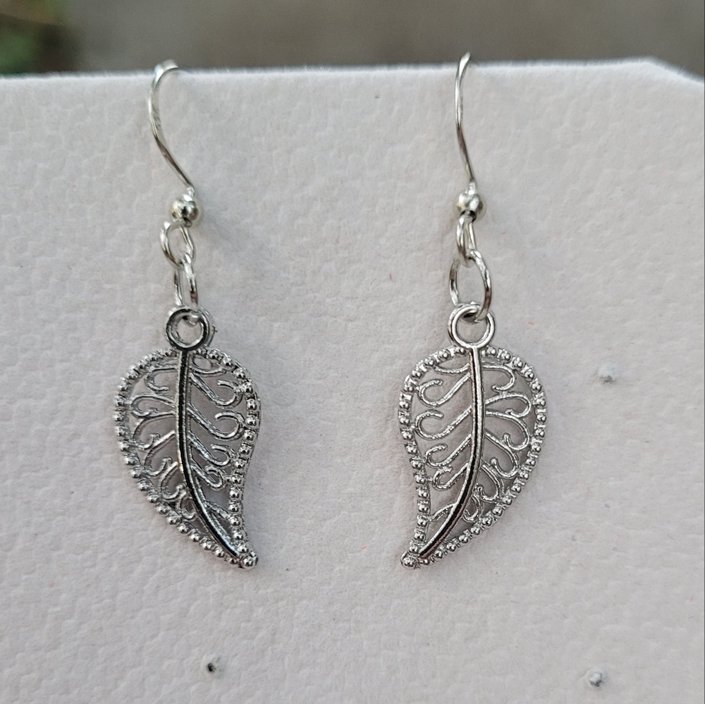 2 for $16! Silver Leaf Earrings